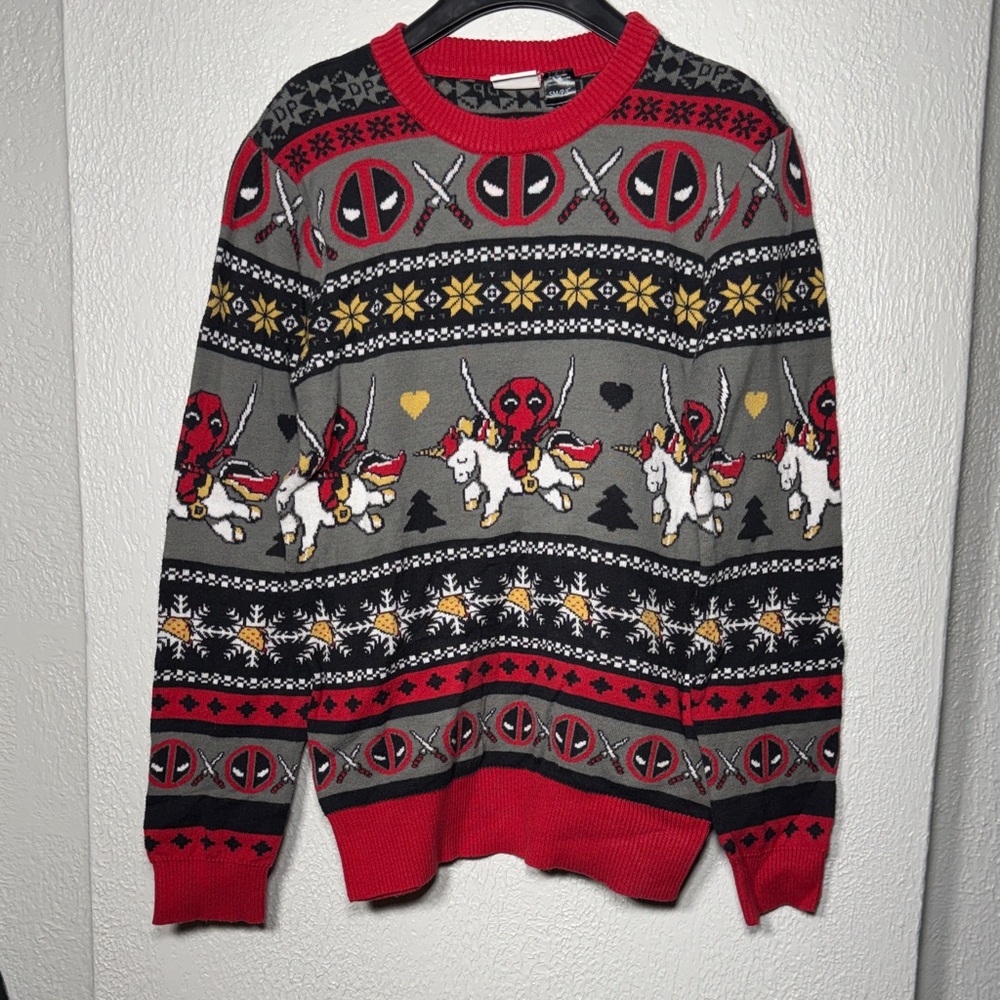 BUNDLE SALE! -  Marvel Deadpool Patterned Crewneck “Ugly” Holiday Sweater
